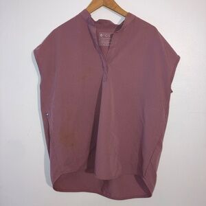 Figs Womens Mineral Mauve Medium RAFAELA Oversized Scrub Top